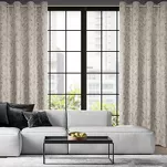 Zasłona na przelotkach 140x250 KORNELIA welwetowa jasny beż złocisty marmurkowy nadruk - 9