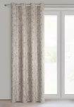 Zasłona na przelotkach 140x250 KORNELIA welwetowa jasny beż złocisty marmurkowy nadruk - 6
