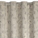 Zasłona na przelotkach 140x250 KORNELIA welwetowa jasny beż złocisty marmurkowy nadruk - 4