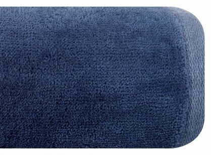Ręcznik bawełniany 50x90 LUCY granatowy gładki z welurową szeroką bordiurą