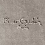 Koc akrylowy 160x240 CLARA 1 Pierre Cardin ciemny beż jednokolorowy z wyhaftowanym logo - 3