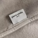 Koc akrylowy 160x240 CLARA 1 Pierre Cardin ciemny beż jednokolorowy z wyhaftowanym logo - 4