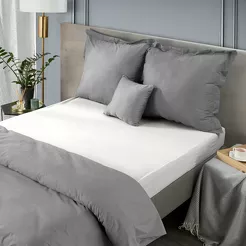 Prześcieradło z bawełny jersey z gumką kremowe 120x200 Design 91