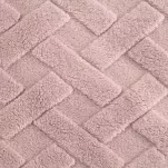 Koc na fotel 70x160 CARO różowy puszysty typu flano z wytłaczanym wzorem Design 91 - 4