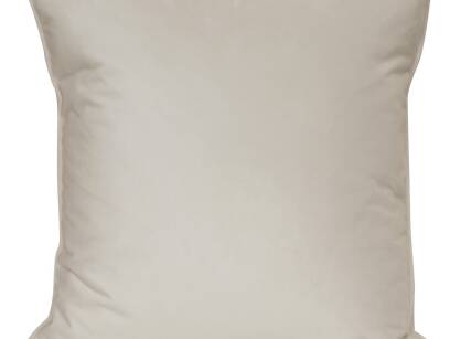 Poszewka welwetowa 45x45 SIBEL jednokolorowa Pierre Cardin kremowa zdobiona lamówką