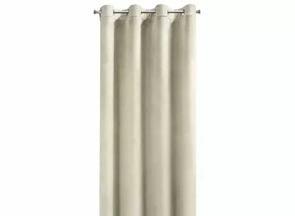 Zasłona gotowa na przelotkach 140x250 ROSA welwetowa kremowa Design 91