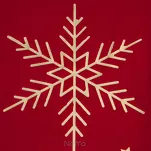 Nakładka świąteczna 85x85 11A welwetowa czerwona w śnieżynki - 2