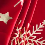 Nakładka świąteczna 85x85 11A welwetowa czerwona w śnieżynki - 3