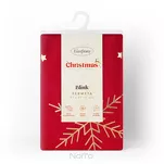 Nakładka świąteczna 85x85 11A welwetowa czerwona w śnieżynki - 5