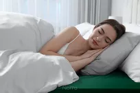 Prześcieradło z bawełny renforce z gumką 140x200 zielone BASIC - 8