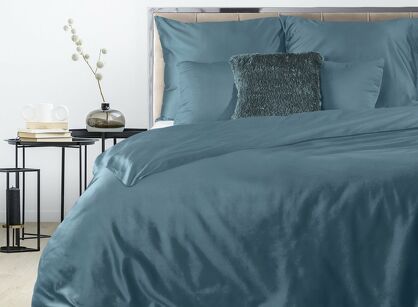 Pościel satynowa 140x200 NOVA 3 jednokolorowa gładka petrol