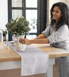 Bieżnik drukowany 40x140 SUMMER 10 beżowy jednobarwny - 5