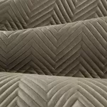 Narzuta welwetowa 200x220 SOFIA brązowa pikowana w gęstą jodełkę - 6