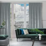 Zasłona na taśmie 135x300 ROSA welwetowa srebrna Design 91 - 13