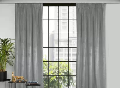 Zasłona na taśmie 135x300 ROSA welwetowa srebrna Design 91