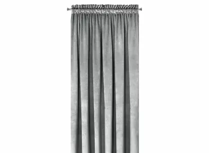 Zasłona na taśmie 135x300 ROSA welwetowa srebrna Design 91