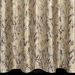 Zasłona na przelotkach 140x250 TORI welwetowa beżowa z szampańskim wzorem gałązek - 6