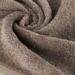 Ręcznik 70x140 VENUS Eva Minge beżowy zdobiony bordiurą w kolorze ręcznika z napisami projektantki - 2