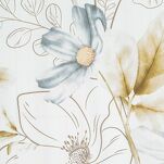 Pościel bawełniana 220x200 LEA 9 biała musztardowa w kwiaty dwustronna Design 91 - 2