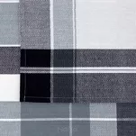 Komplet ścierek kuchennych 2x50x70 MONA czarne w kratkę z bawełny - 2