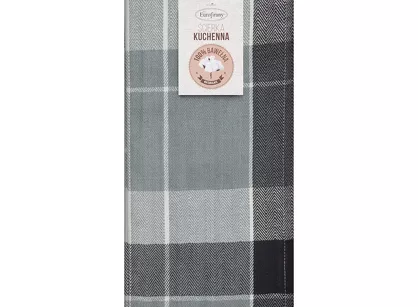 Komplet ścierek kuchennych 2x50x70 MONA czarne w kratkę z bawełny