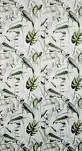 Zasłona na przelotkach 140x250 ELLEN welwetowa biała z nadrukiem egzotycznych oliwkowych liści - 7