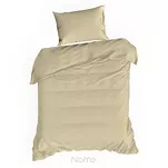 Pościel satynowa 160x200 NOVA 3 jednokolorowa gładka beżowa - 5