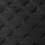 Narzuta jednokolorowa 200x220 VANESA czarna obszyta marszczoną falbaną - 4