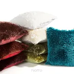 Poszewka dekoracyjna 40x40 SHAGGY 1 ciemne bordo z miękkimi frędzelkami - 2