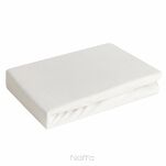 Prześcieradło z bawełny jersey 3 z gumką kremowe 90x200 - 2