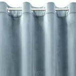 Zasłona na przelotkach 140x250 MELANIE welwetowa morska o aksamitnej strukturze - 4