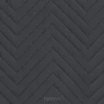 Narzuta jednokolorowa 220x240 LEN 3 grafitowa pikowana w gęstą jodełkę imitująca len - 4