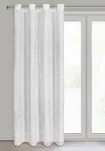 Zasłona na przelotkach 140x250 EMILI biała z szyfonu ze srebrnym nadrukiem marmurku - 6