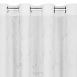 Zasłona na przelotkach 140x250 EMILI biała z szyfonu ze srebrnym nadrukiem marmurku - 4