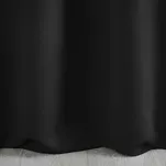 Zasłona na przelotkach 140x270 LOGAN zaciemniająca czarna jednokolorowa z półmatowej tkaniny - 8