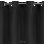 Zasłona na przelotkach 140x270 LOGAN zaciemniająca czarna jednokolorowa z półmatowej tkaniny - 4