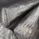 Zasłona na taśmie 135x270 TULIA welwetowa stalowa z szampańskim wzorem wyrazistych liści - 3