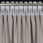 Zasłona na taśmie 135x270 TULIA welwetowa stalowa z szampańskim wzorem wyrazistych liści - 8