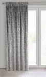 Zasłona na taśmie 135x270 TULIA welwetowa stalowa z szampańskim wzorem wyrazistych liści - 5