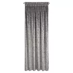 Zasłona na taśmie 135x270 TULIA welwetowa stalowa z szampańskim wzorem wyrazistych liści - 12
