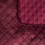 Narzuta welwetowa 220x240 VELVET 3 bordowa pikowana wzór arabeski - 4