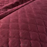 Narzuta welwetowa 220x240 VELVET 3 bordowa pikowana wzór arabeski - 3
