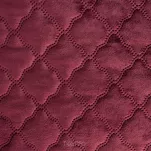 Narzuta welwetowa 220x240 VELVET 3 bordowa pikowana wzór arabeski - 2