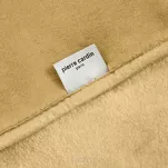 Koc akrylowy 160x220 CLARA 1 Pierre Cardin musztardowy jednokolorowy z wyhaftowanym logo - 4