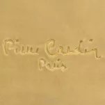 Koc akrylowy 160x220 CLARA 1 Pierre Cardin musztardowy jednokolorowy z wyhaftowanym logo - 3