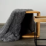 Koc na fotel futrzany 70x160 TIFANY 1 stalowy jednokolorowy puszysty z kolekcji Design 91 - 4