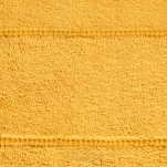 Ręcznik bawełniany 30x50 MARI musztardowy z welurową bordiurą w pasy - 3