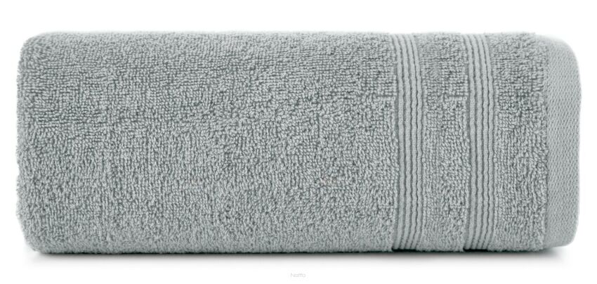 Ręcznik bawełniany 50x90 ALINE srebrny z wypukłą tkaną bordiurą