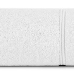 Ręcznik bawełniany 30x50 ALINE biały z wypukłą tkaną bordiurą