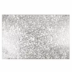 Podkładka dekoracyjna 30x45 MELANIE srebrna prostokątna z ażurowym wzorem listków